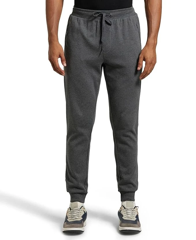 Jockey AM02 Men's Super Combed Cotton Rich Slim Fit Joggers with Zipper Pockets
